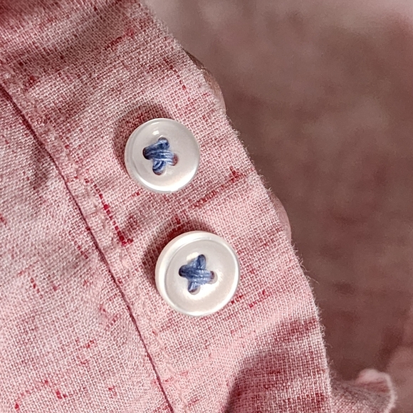 Denim & Flower Ricky Singh Button Down Shirt Men's Large Light Pink Cotton Blend - Picture 10 of 10